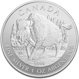 Kanadisches Bison Wildlife Serie 1oz Silbermünze 2013 differenzbesteuert