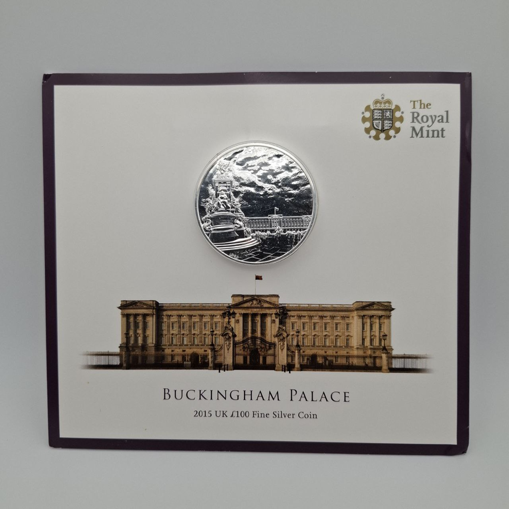 Buckingham Palace 2 Unzen Silbermünze 2015 PP