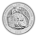 Tudor Beasts Queen's Panther 2 Unzen Silbermünze 2025 | differenzbesteuert