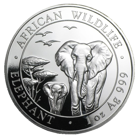 Somalia Elefant 1 Unze Silbermünze 2015 | differenzbesteuert