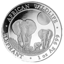 Somalia Elefant 1 Unze Silbermünze 2014 differenzbesteuert