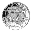 Somalia Elefant 1 Unze Silbermünze 2013 | differenzbesteuert