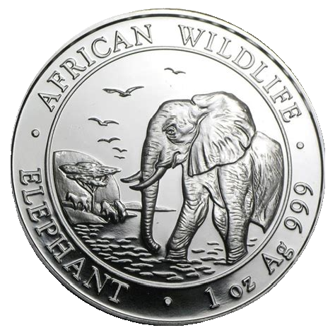 Somalia Elefant 1 Unze Silbermünze 2010 | differenzbesteuert