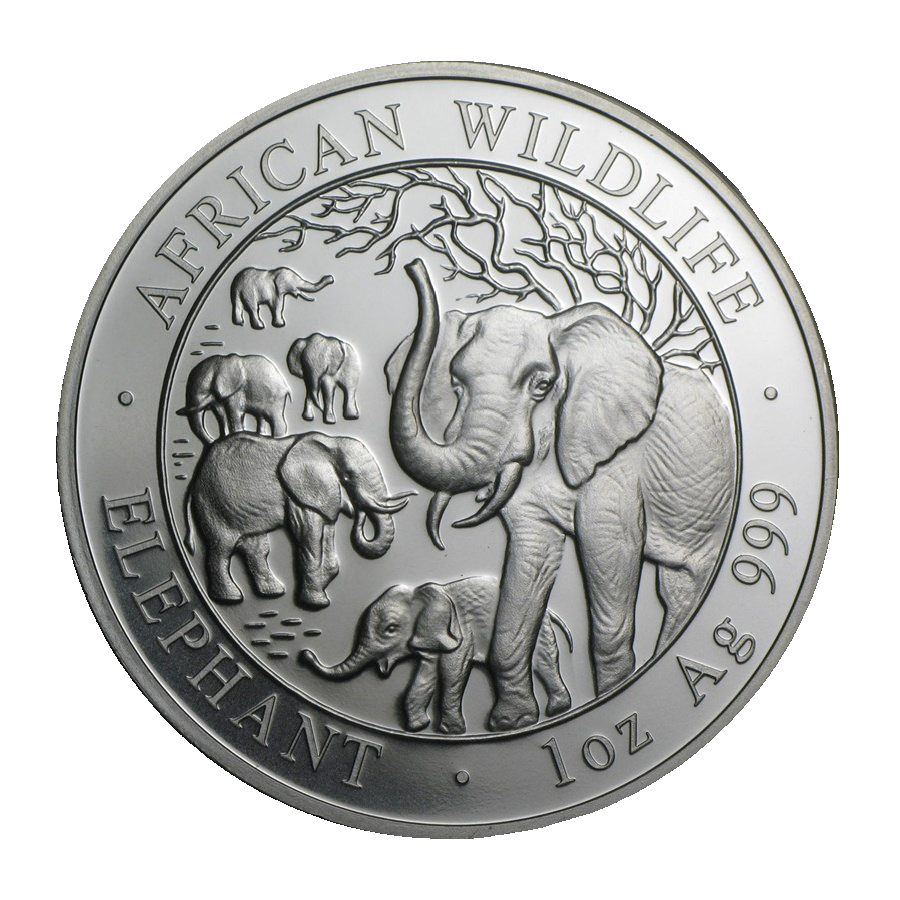 Somalia Elefant 1 Unze Silbermünze 2008 | differenzbesteuert