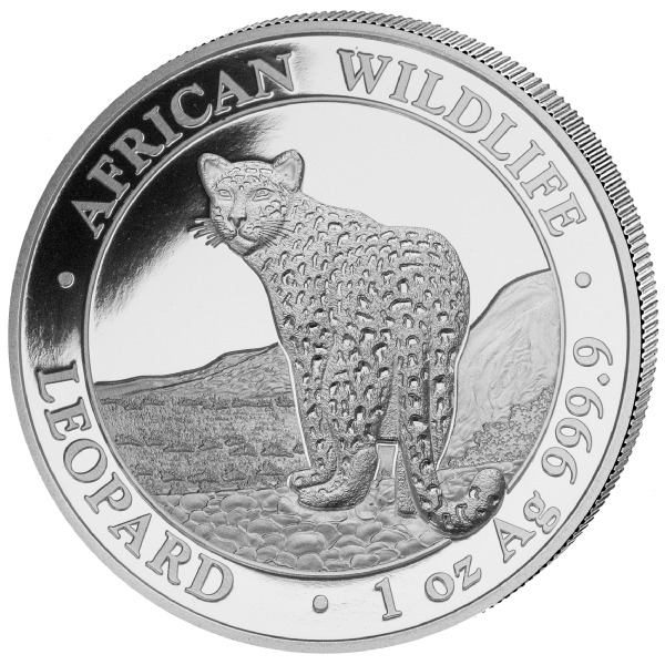 African Wildlife Leopard 1 Unze Silbermünze 2018 | differenzbesteuert