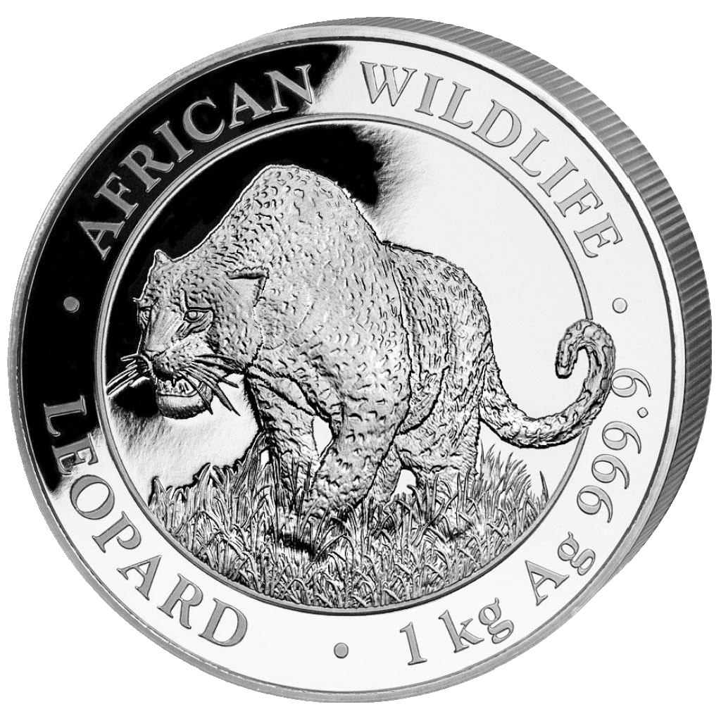 African Wildlife Leopard 1 Kilo Silbermünze 2023 differenzbesteuert