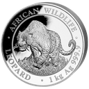 African Wildlife Leopard 1 Kilo Silbermünze 2023 | differenzbesteuert