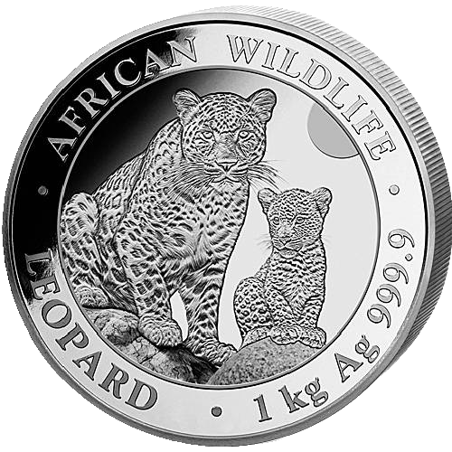 African Wildlife Leopard 1 Kilo Silbermünze 2024 differenzbesteuert