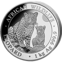 African Wildlife Leopard 1 Kilo Silbermünze 2024 | differenzbesteuert