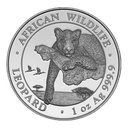 African Wildlife Leopard 1 Unze Silbermünze 2020 | differenzbesteuert
