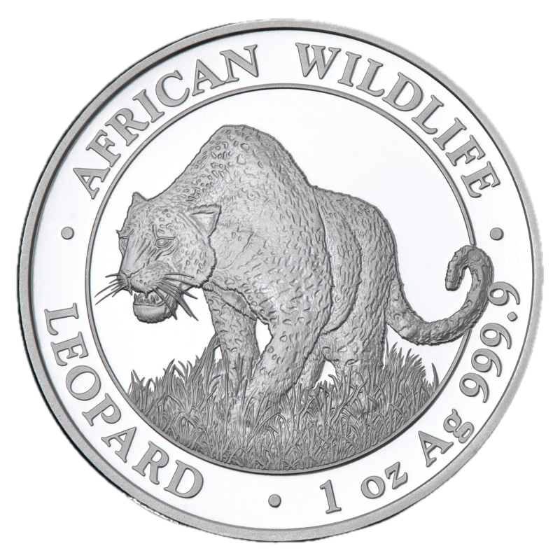 African Wildlife Leopard 1 Unze Silbermünze 2023 | differenzbesteuert