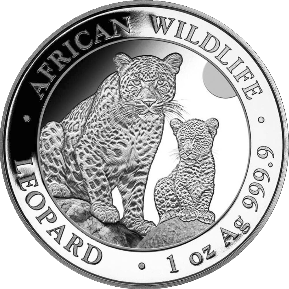African Wildlife Leopard 1 Unze Silbermünze 2024 | differenzbesteuert