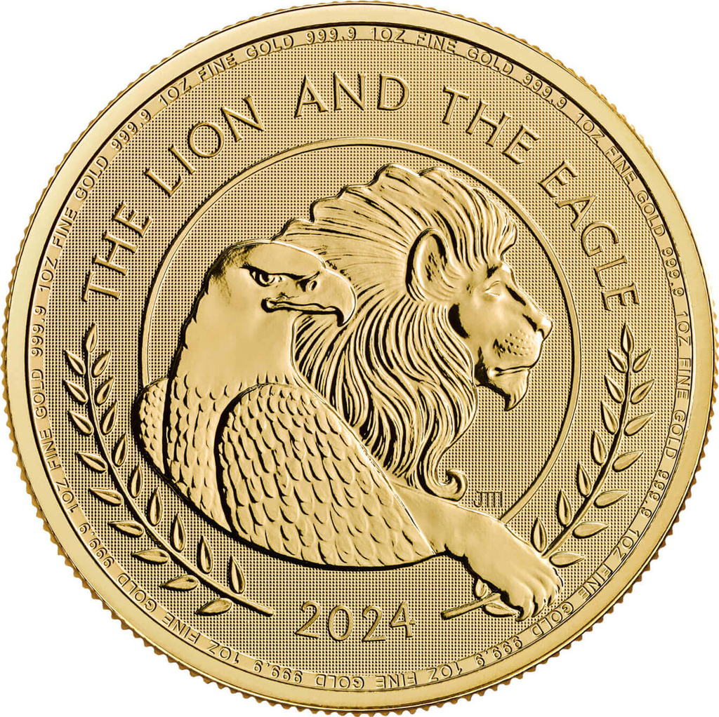 The British Lion and the American Eagle 1 Unze Goldmünze 2024