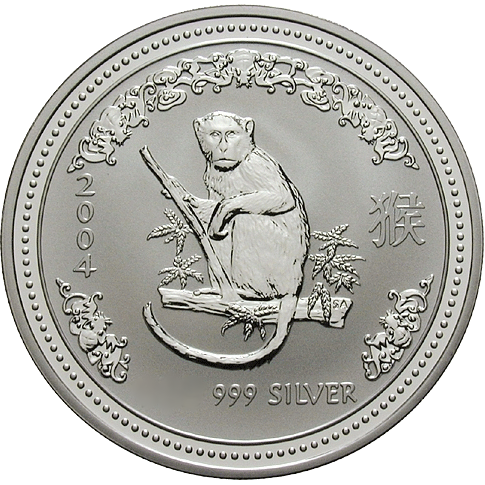 Lunar I Affe 5 Unzen Silbermünze 2004 | differenzbesteuert
