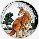 Australien Känguru 1 Unze Silbermünze 2023 - coloriert Proof | High Relief