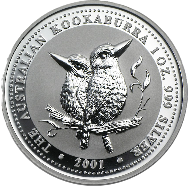 Kookaburra 1 Unze Silbermünze 2001 | differenzbesteuert