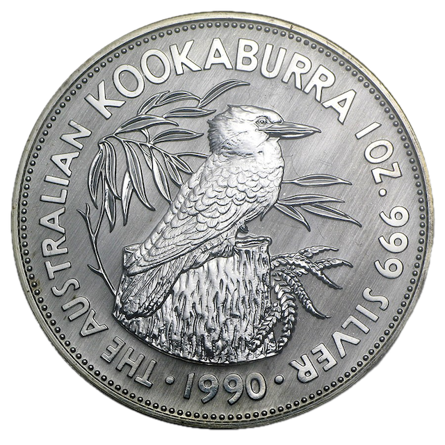Kookaburra 1 Unze Silbermünze 1990 differenzbesteuert