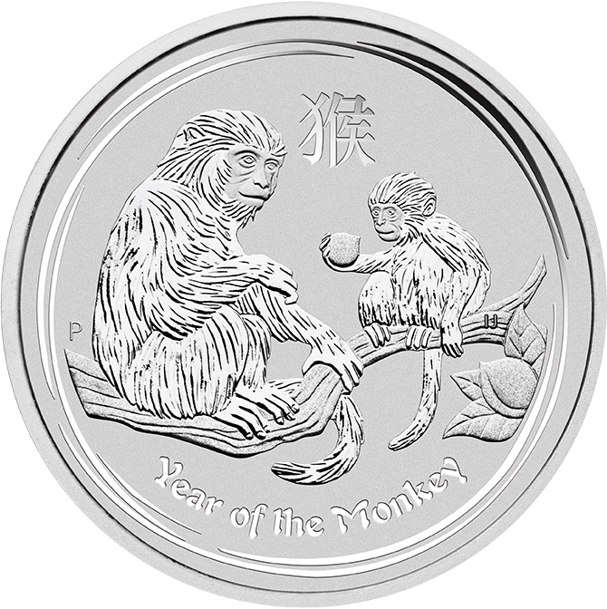 Lunar II Affe 10 Unzen Silbermünze 2016 | differenzbesteuert