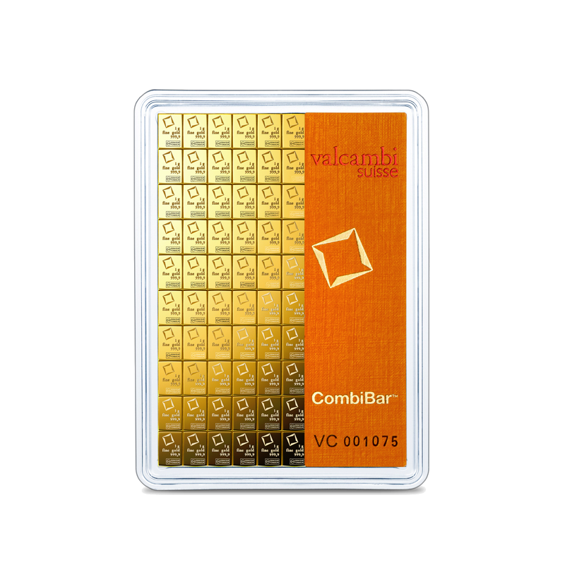 100 x 1g Gold Tafelbarren | Valcambi