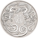 Australian "Chinese Myths & Legends" Double Phoenix 1 Unze Silbermünze 2025