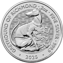 Tudor Beasts Greyhound 2 Unzen Silbermünze 2025