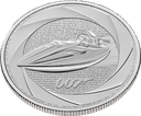 James Bond Sechs Jahrzehnte 007 - Bond of the 90s "Q-Branch Speedboat"- 1 Unze Silbermünze 2025