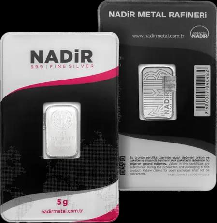 5 Gramm Silberbarren | Nadir Metal Rafineri