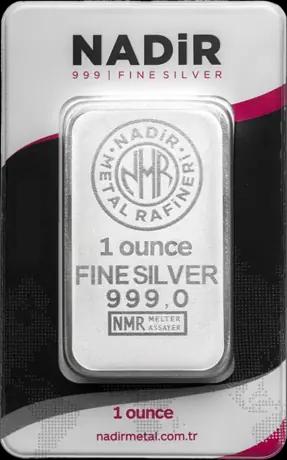 31,1 Gramm (1oz) Silberbarren | Nadir Metal Rafineri