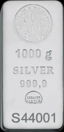 1 Kilo Silberbarren | Nadir Metal Rafineri