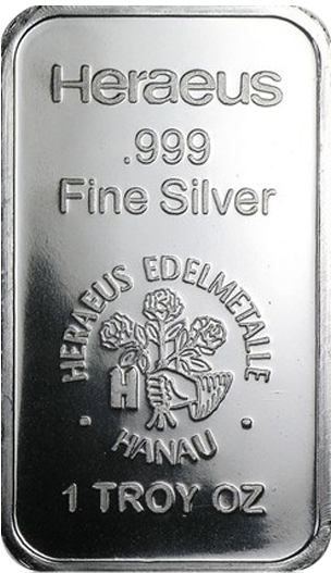 31,1 Gramm (1oz) Silberbarren | Heraeus
