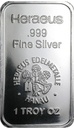 31,1 Gramm (1oz) Silberbarren | Heraeus