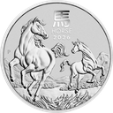 Lunar III Pferd 2 Unzen Silbermünze 2026 | differenzbesteuert