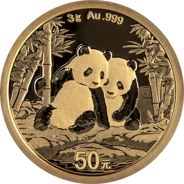 China Panda 3g Goldmünze 2026