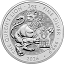 Tudor Beasts Queen's Lion 2 Unzen Silbermünze 2026 | differenzbesteuert