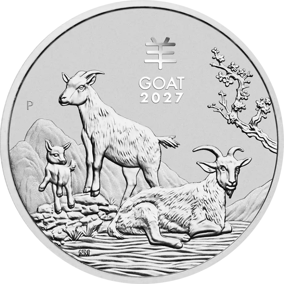 Lunar III Ziege 5 Unzen Silbermünze 2027 | differenzbesteuert