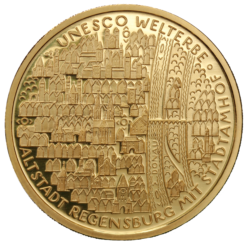 100 Euro Altstadt Regensburg 1/2oz Goldmünze 2016 | Deutschland
