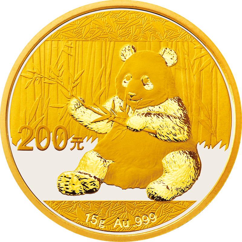 China Panda 15g Goldmünze 2017