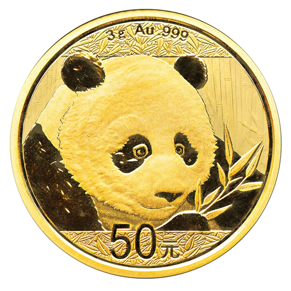 China Panda 3g Goldmünze 2018