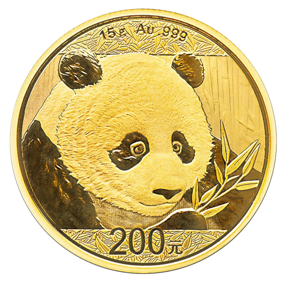 China Panda 15g Goldmünze 2018