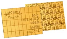 50 x 1g Gold Tafelbarren/CombiBar
