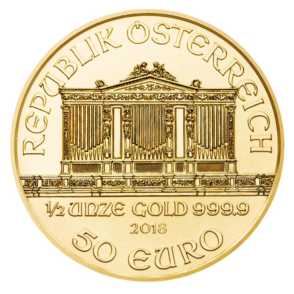 Wiener Philharmoniker 1/2oz Goldmünze 2018