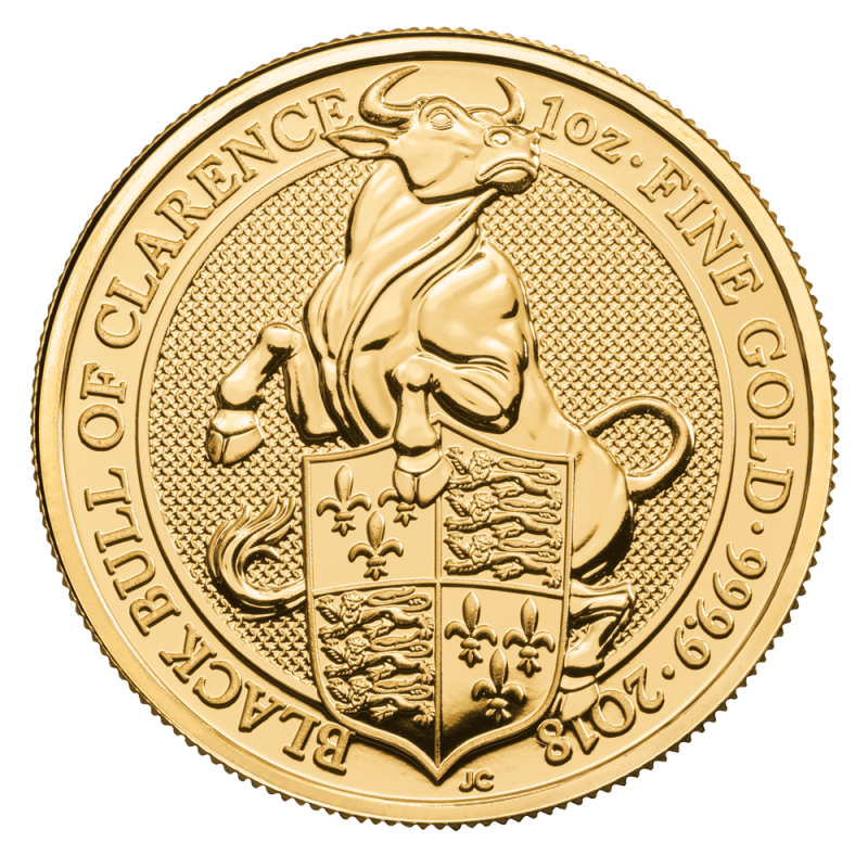 Queen's Beasts Black Bull 1oz Goldmünze 2018