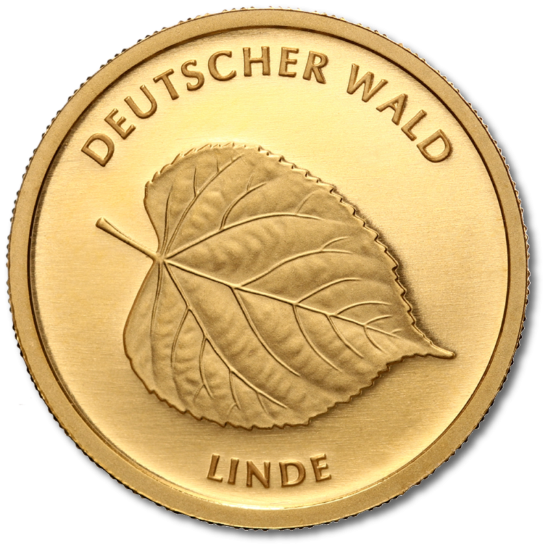 20 Euro Deutscher Wald Linde 1/8 oz Goldmünze 2015 (F)