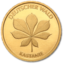 20 Euro Deutscher Wald Kastanie 1/8 oz Goldmünze 2014 (F)