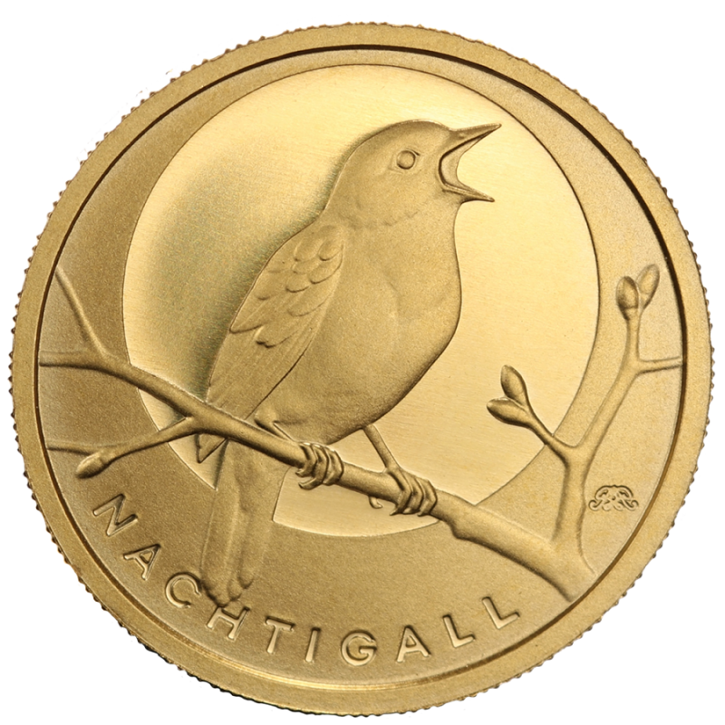 20 Euro Heimische Vögel Nachtigall 1/8 oz Goldmünze 2016 (D)