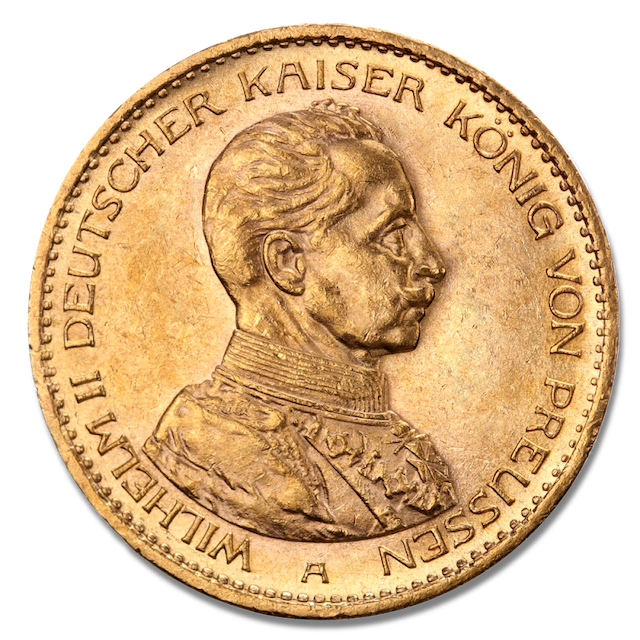20 Mark Kaiser Wilhelm II Uniform Goldmünze | Preußen