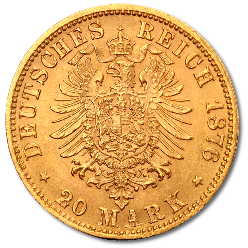20 Mark König Albert I. Goldmünze | Sachsen | 1894-1895