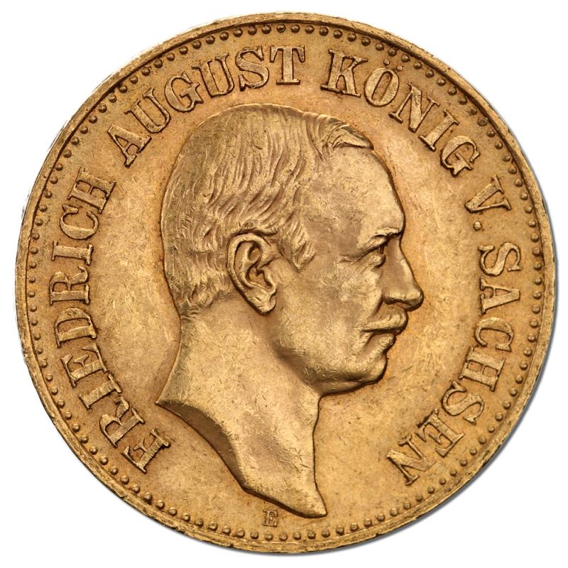 20 Mark Friedrich August III. Goldmünze | Sachsen | 1904-1918