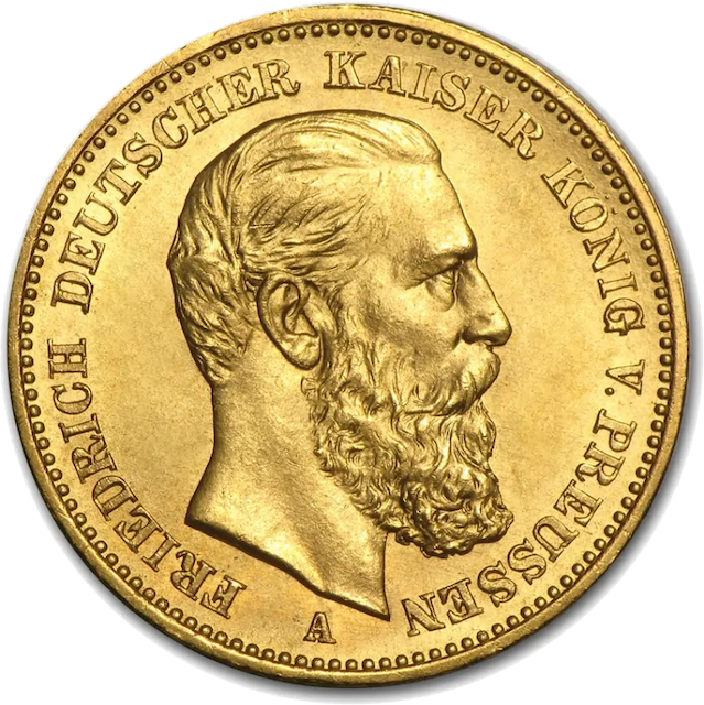 10 Mark Kaiser Friedrich III Goldmünze | Preußen | 1888
