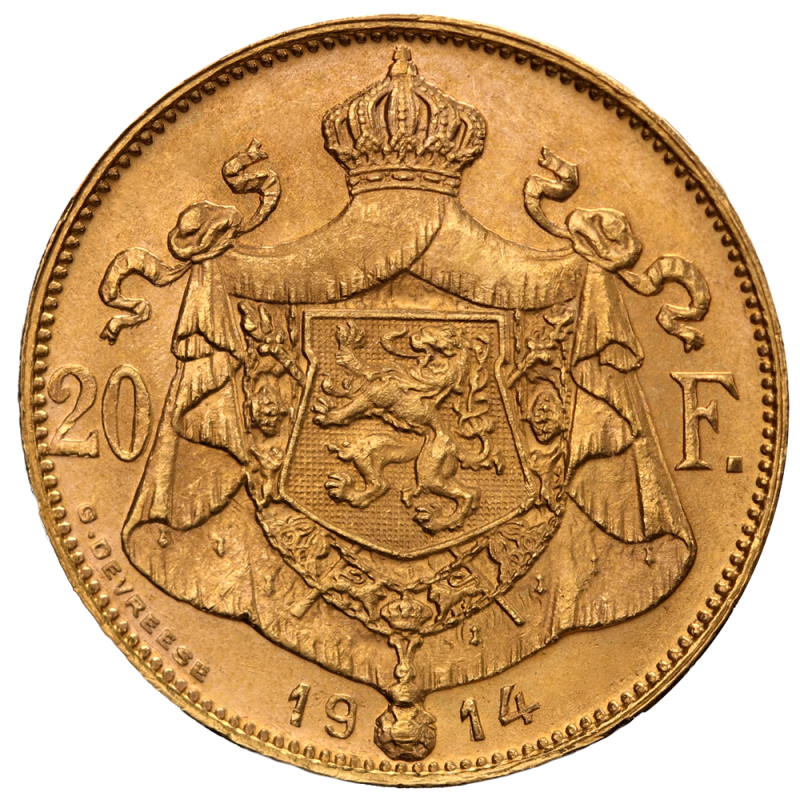 20 Franken Albert I Goldmünze | 1909-1934 | Belgien